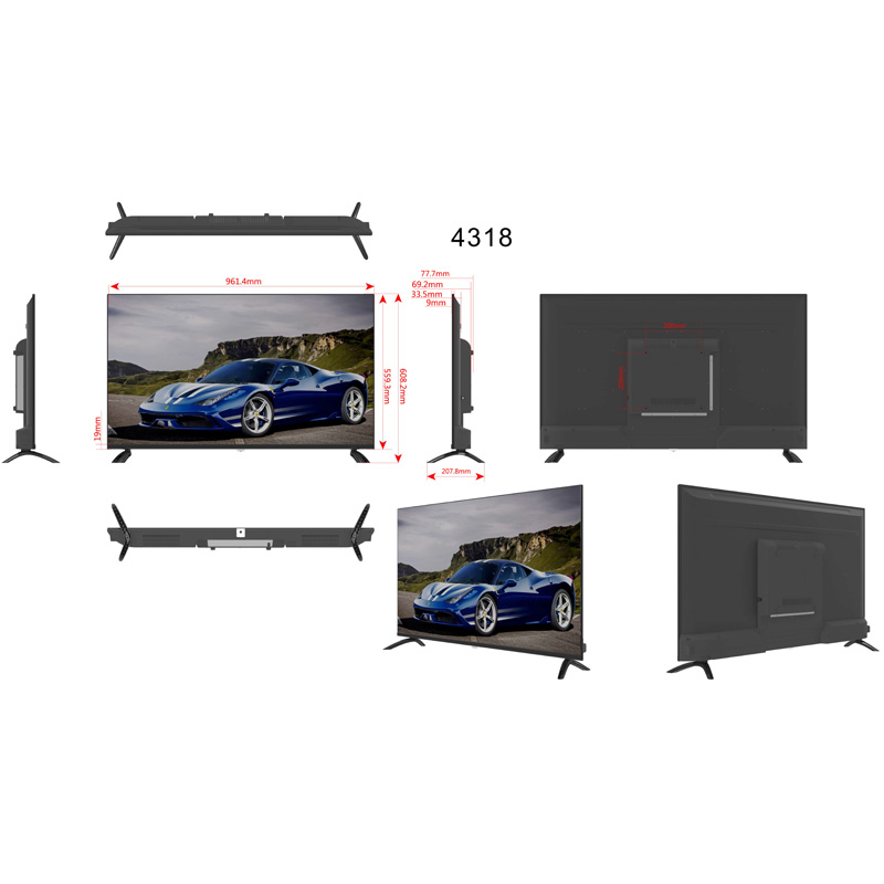 65 76 86 Inch Frameless TV Monitor